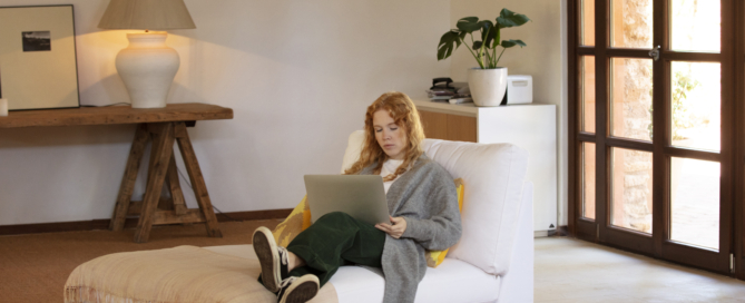 Person doing home covid test
